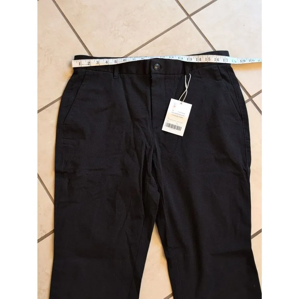 NWT Everlane Uniform The Performance Chino Black Slim Fit Trouser Pants 34 x 30
